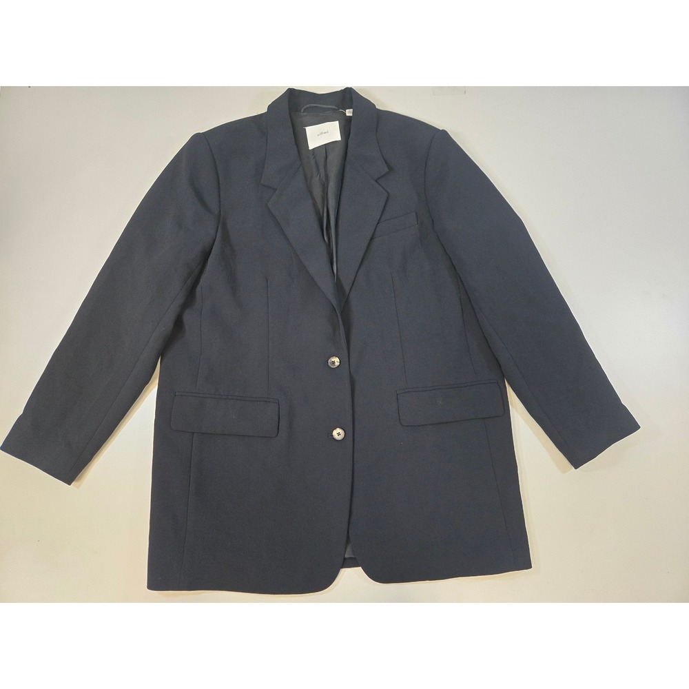Wilfred Aritzia Blazer Black Crepe Two Button Jacket Size L 101467